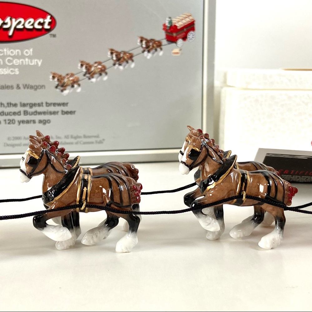 ✨VERY RARE ✨Vintage Retired Retrospect Collectible Budweiser Clydesdales Wagon - Picture 6 of 16